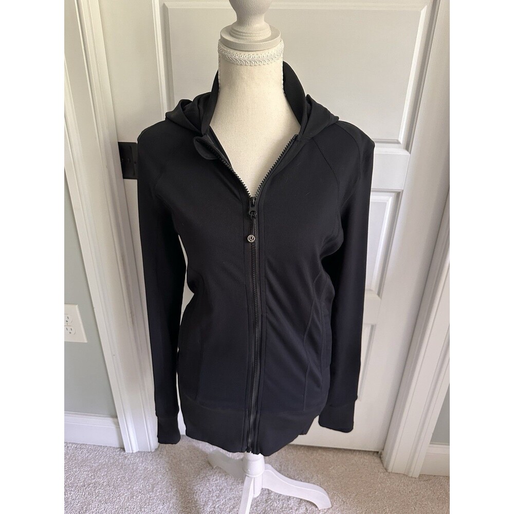 Lululemon Black Radiant Jacket II Size 8 Long Full Zip Hooded with Retail Bag